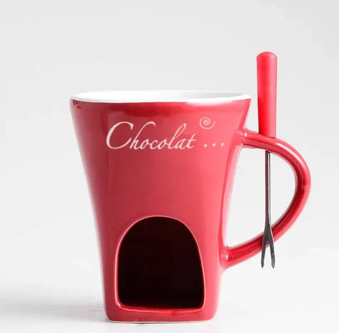 Vaelo Ceramic Chocolate & Cheese Hot Pot Mug — Multi-Use Dessert Server