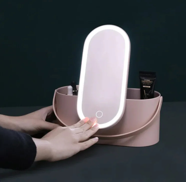 HaloCase LED Mirror Box – Glow. Store. Go.