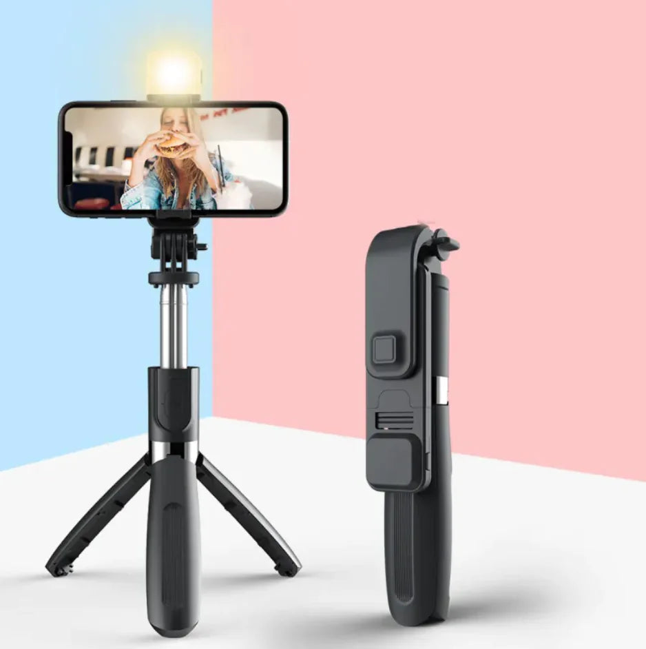 Vaelo FlexCapture 3-in-1 Wireless Selfie Stick & Tripod – Foldable with Bluetooth Remote