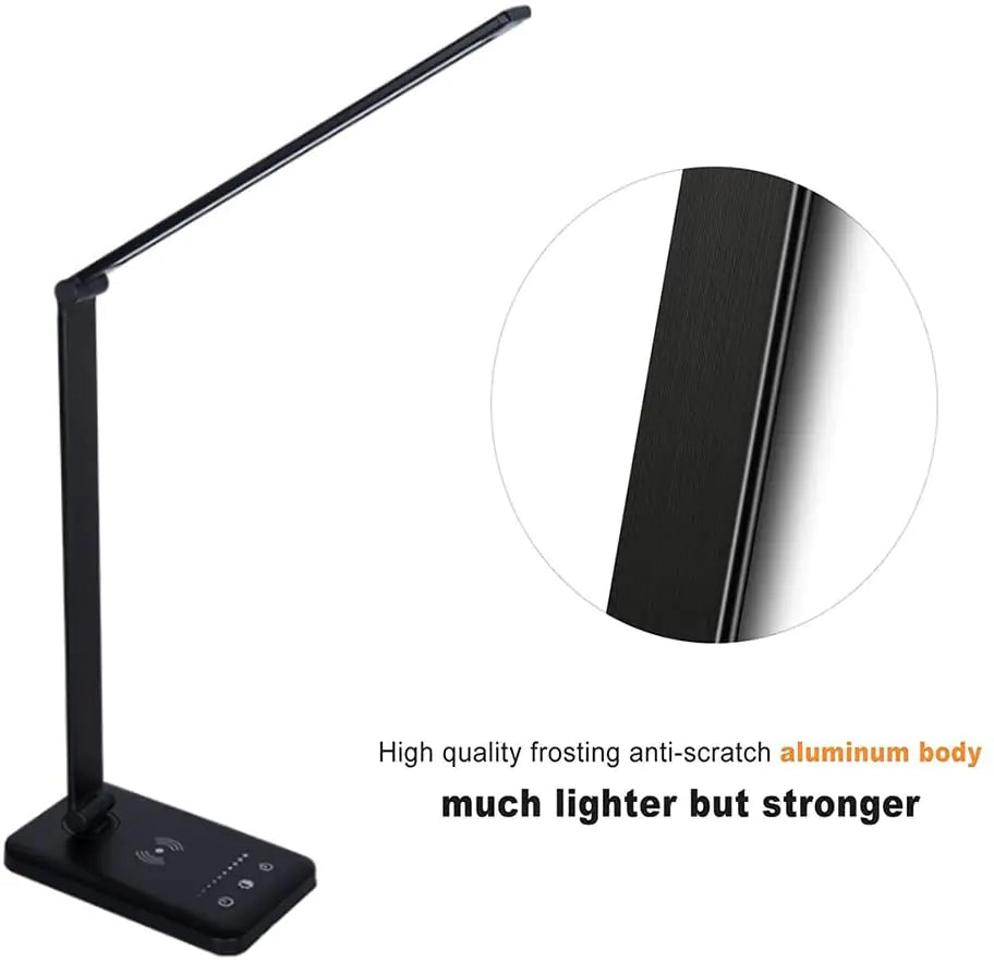 Vaelo GlideBeam LED Desk Lamp — Wireless Charging Base + 5 Adaptive Light Modes