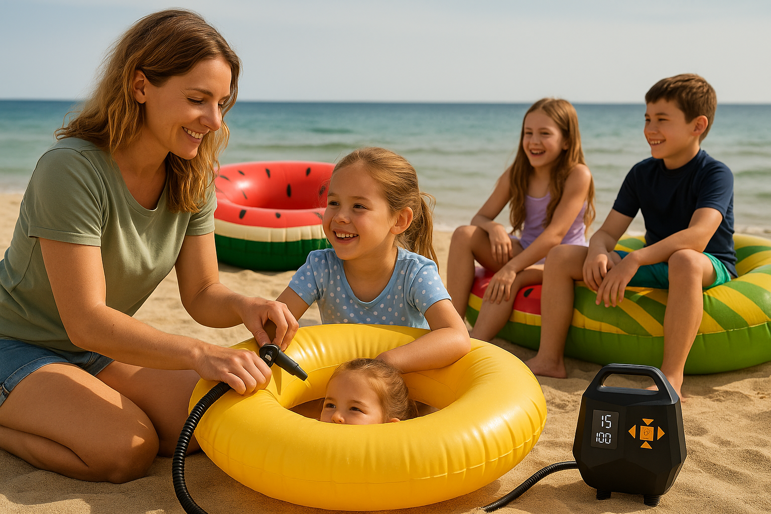 Vaelo AirCore Pro Electric Inflator — Dual-Stage 20 PSI Paddleboard & Kayak Pump with LED Display & Flashlight (12V DC)