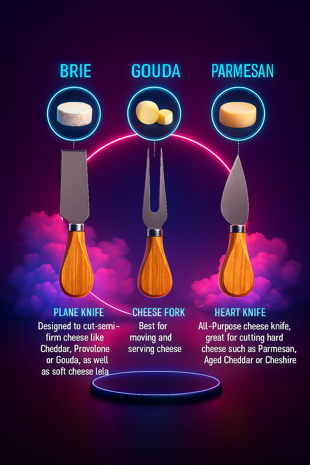 Vaelo Harmony Bamboo Cheese & Knife Set