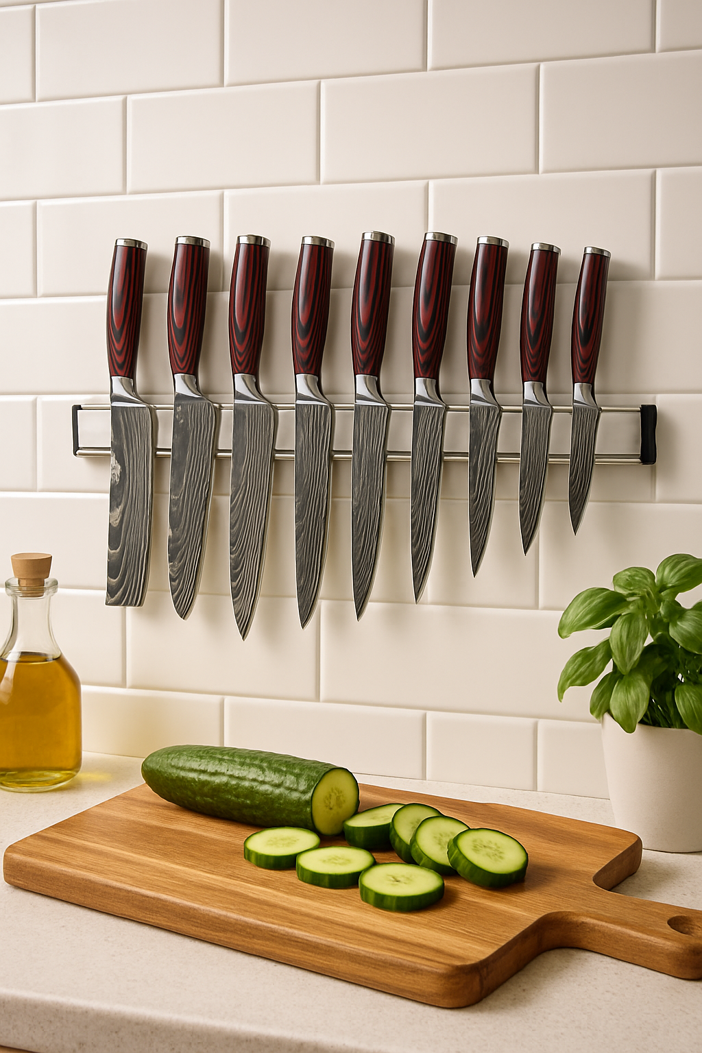 Vaelo Magnetic Knife Strip – 18" Stainless Steel Mountable Rack