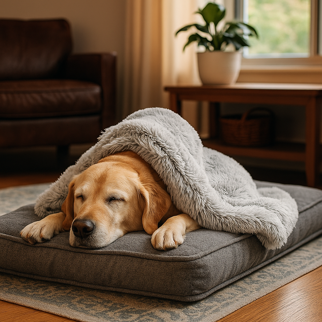 Vaelo Calming Dog Blanket – Soft, Anti-Anxiety Comfort for Rest & Travel
