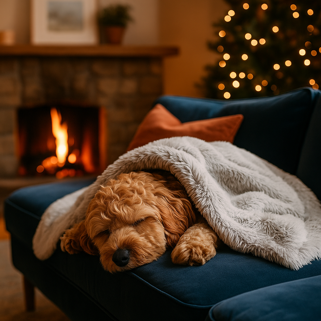 Vaelo Calming Dog Blanket – Soft, Anti-Anxiety Comfort for Rest & Travel