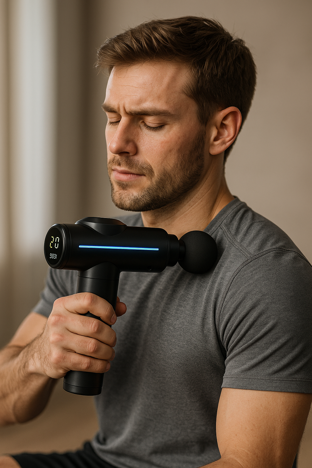 Vaelo Deep Relief Premium Massage Gun – LED Smart Display | 6 Heads | 20 Speeds