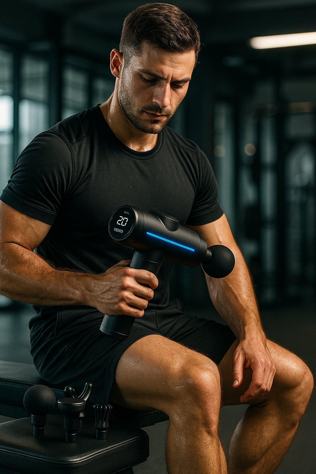 Vaelo Deep Relief Premium Massage Gun – LED Smart Display | 6 Heads | 20 Speeds
