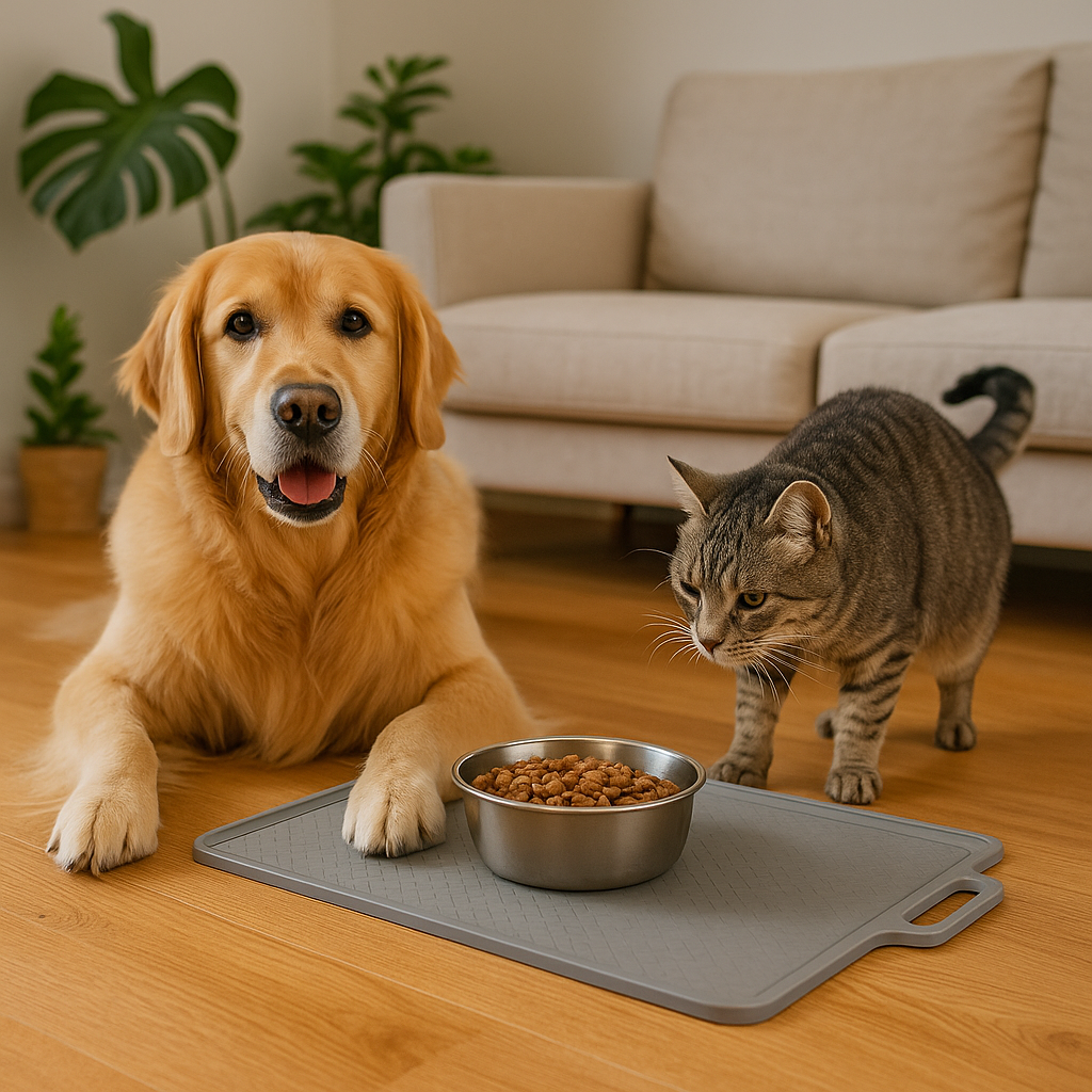 Vaelo PawGuard Silicone Pet Mat — Compact Spill-Proof Base for Small Pets