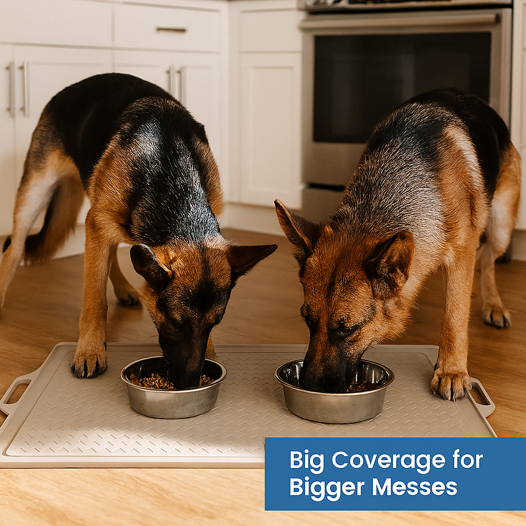 Vaelo PawGuard XL Silicone Pet Mat — Oversized Spill Barrier for Large Dogs