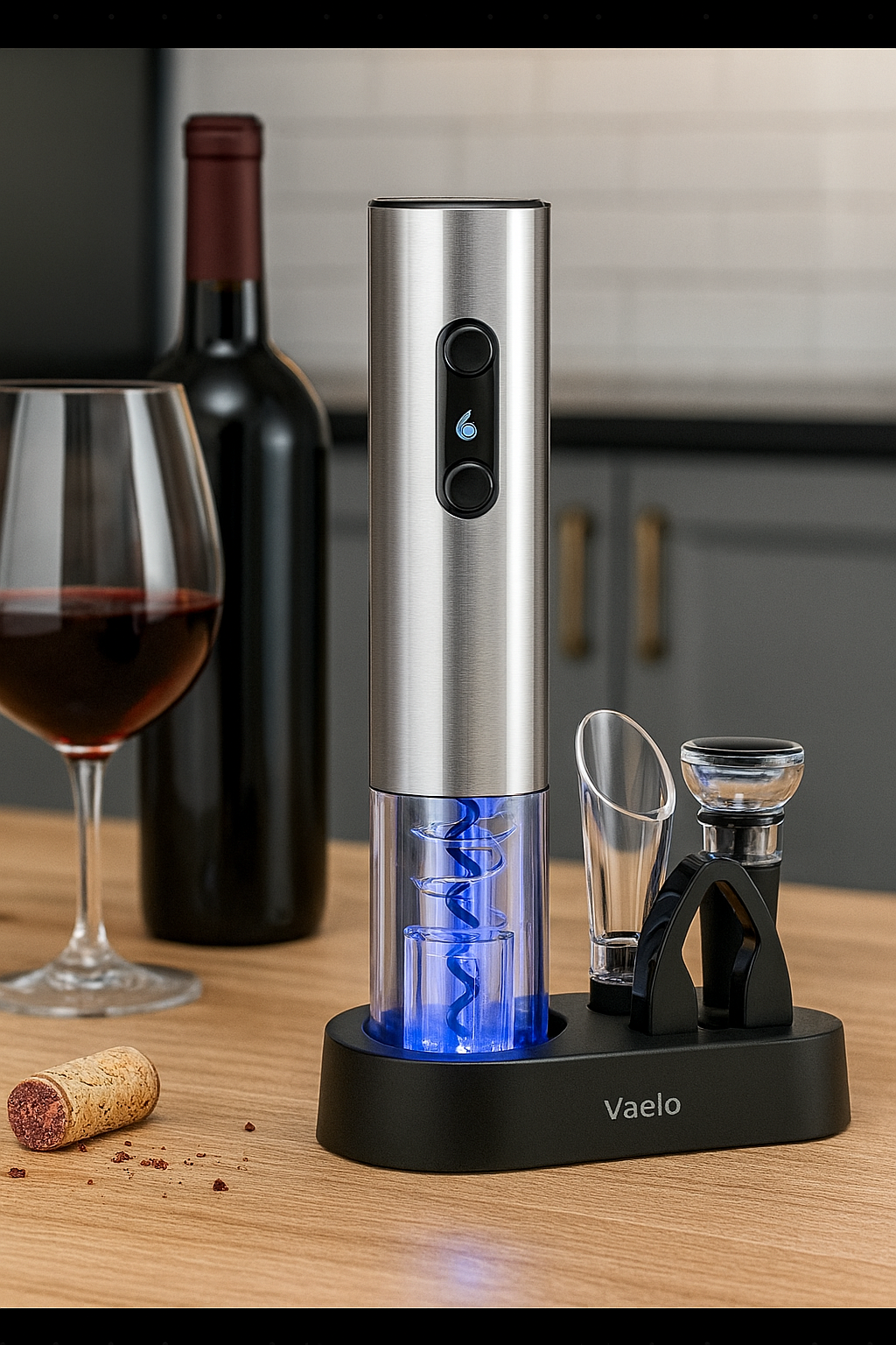 Vaelo PourCore Electric Wine Opener Set – Unlock, Pour, Preserve