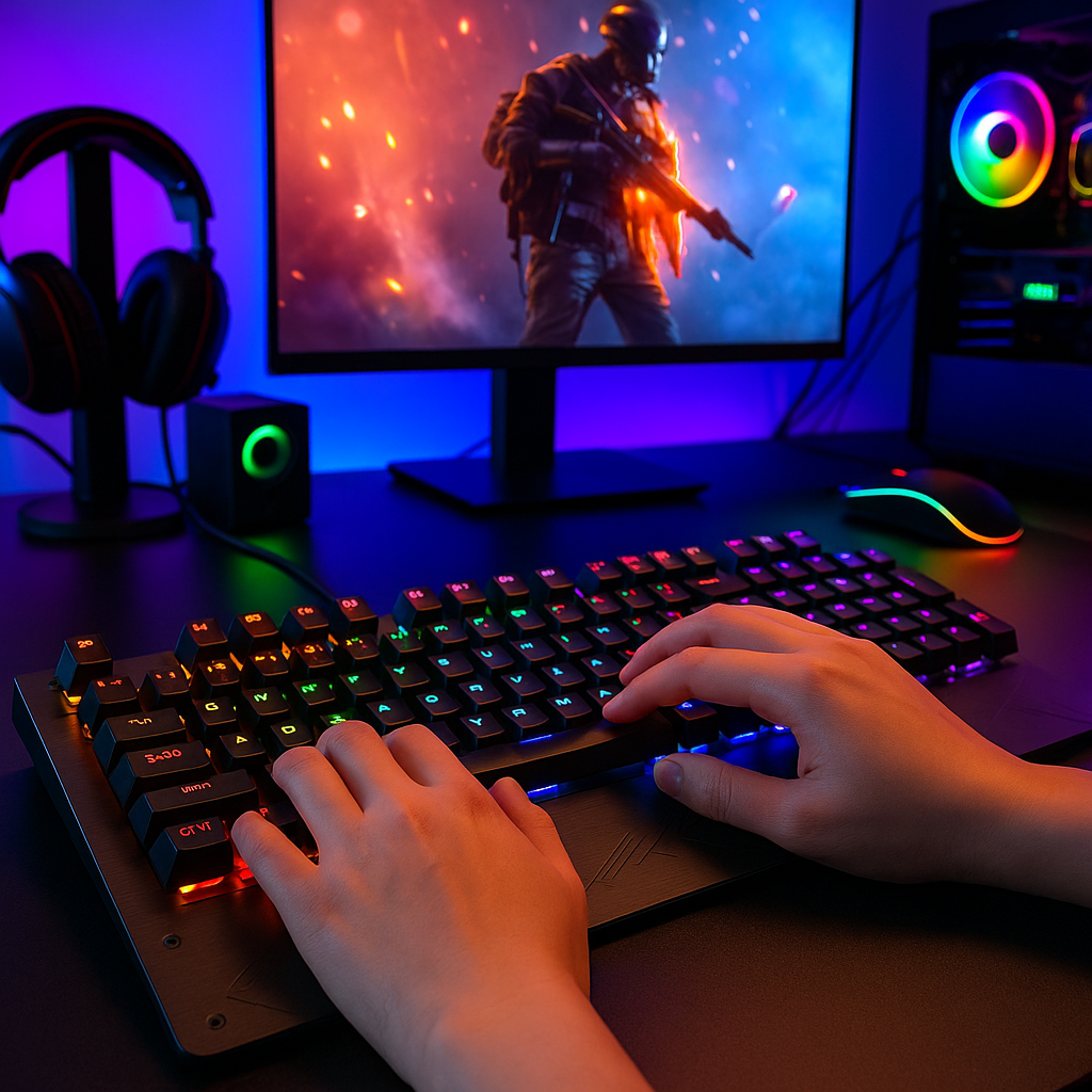 Vaelo TitanCore Mechanical Gaming Keyboard – Blue Switch, Full Metal Frame