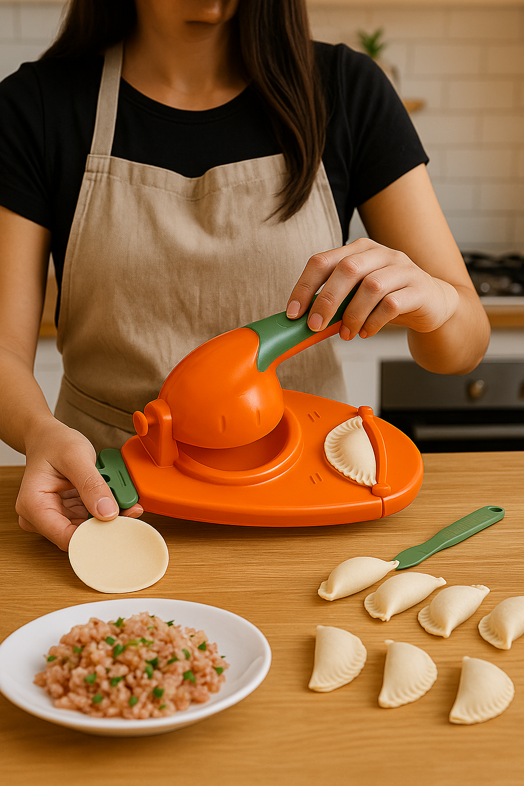 Vaelo PressCraft 2-in-1 Dumpling & Pastry Mold – Manual Dough Press for Empanadas, Pierogies, Ravioli & More