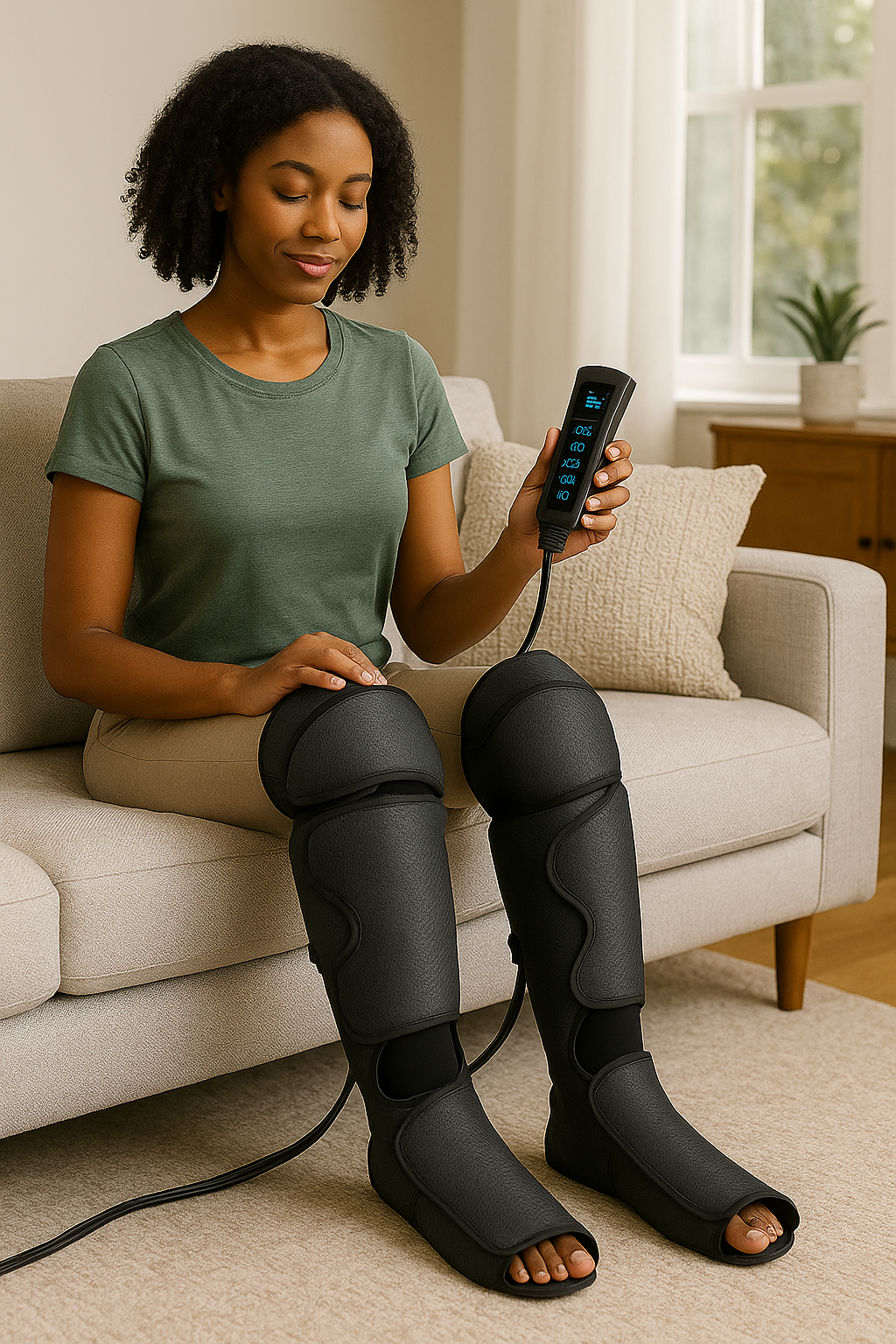 Vaelo DeepWave Compression Leg & Foot Massager — Full Leg Recovery with Heat + Ice Therapy