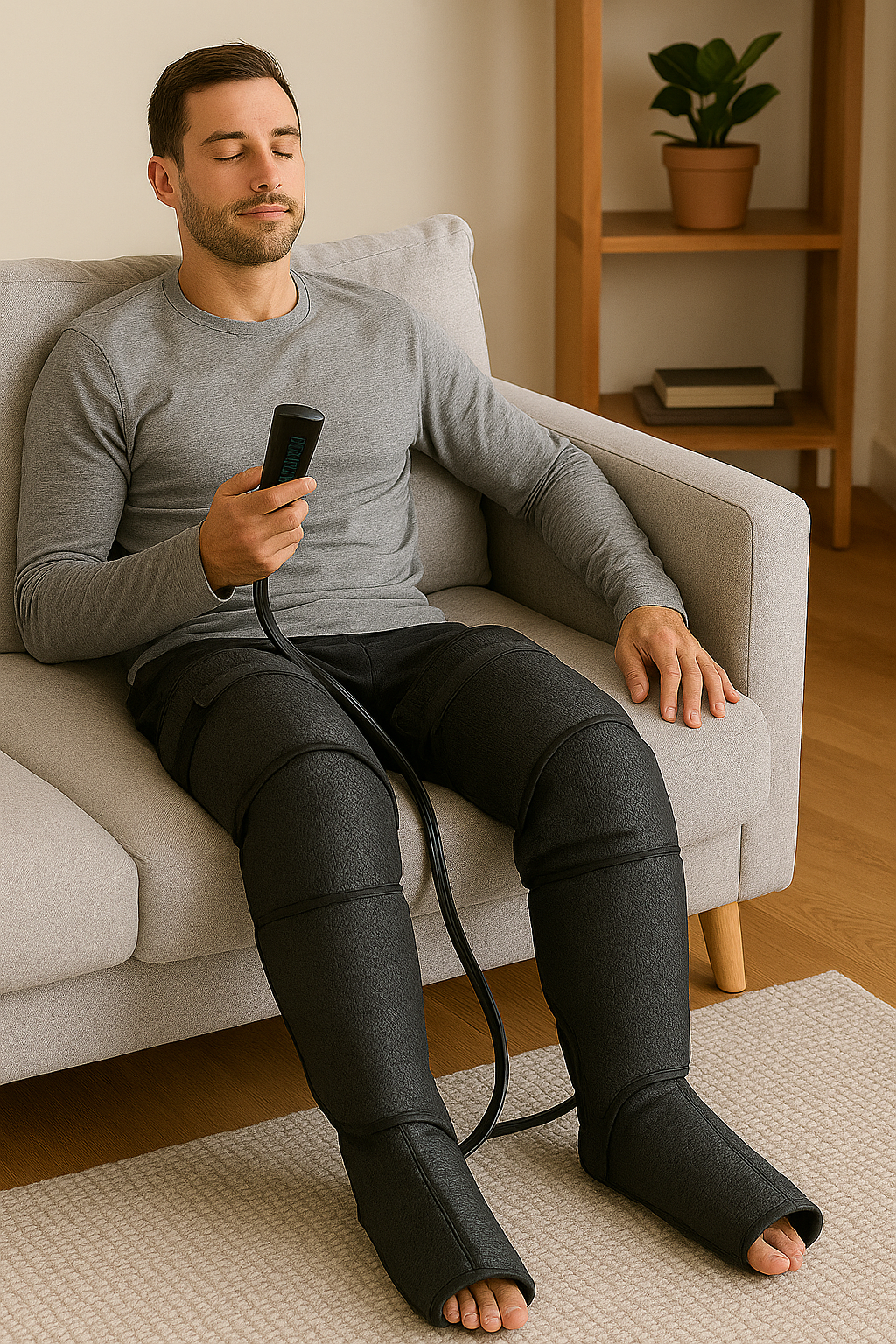 Vaelo DeepWave Compression Leg & Foot Massager — Full Leg Recovery with Heat + Ice Therapy
