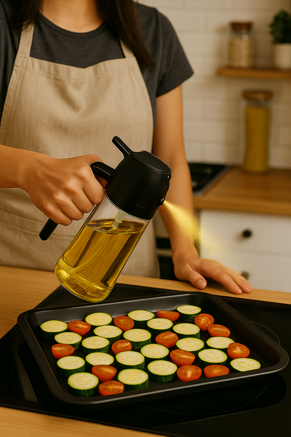 Vaelo Dual-Mode Oil Sprayer & Pourer - Precision Control for Air Fryers, Grilling & Salad Prep (470ml, Black)