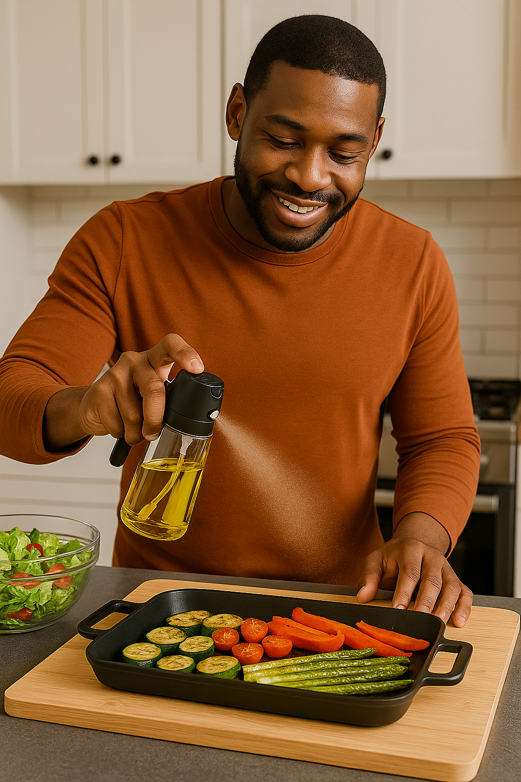Vaelo Dual-Mode Oil Sprayer & Pourer - Precision Control for Air Fryers, Grilling & Salad Prep (470ml, Black)