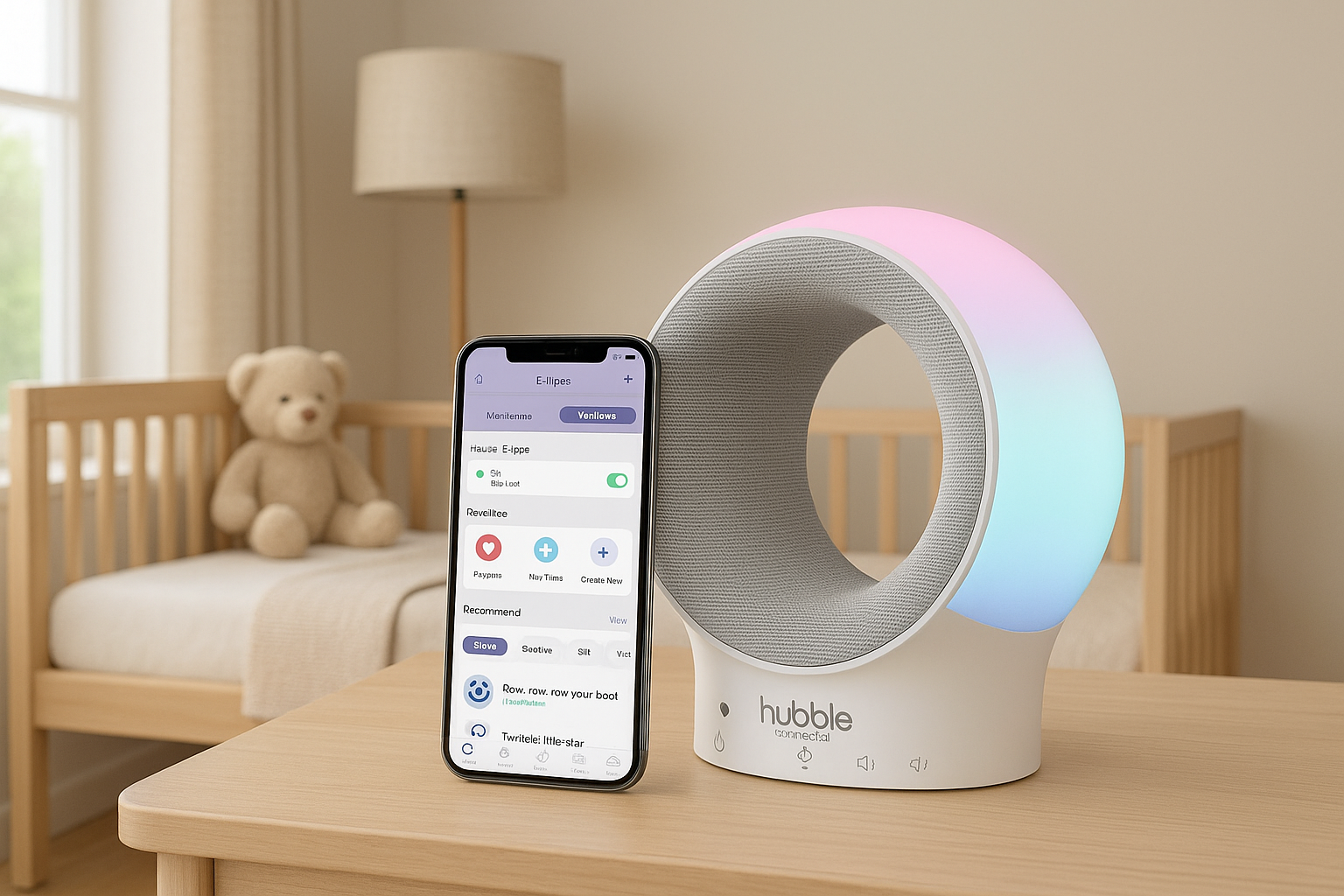 Vaelo GlowNest Smart Sleep Soother – Calm Light. Clear Sound. Connected Rest.