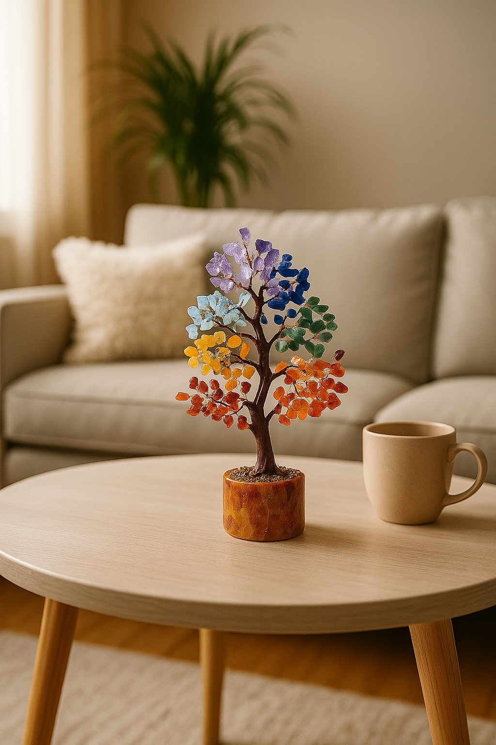 Vaelo Tree of Life Crystal Decor — 7 Chakra Healing Energy Tree for Desk & Home Balance