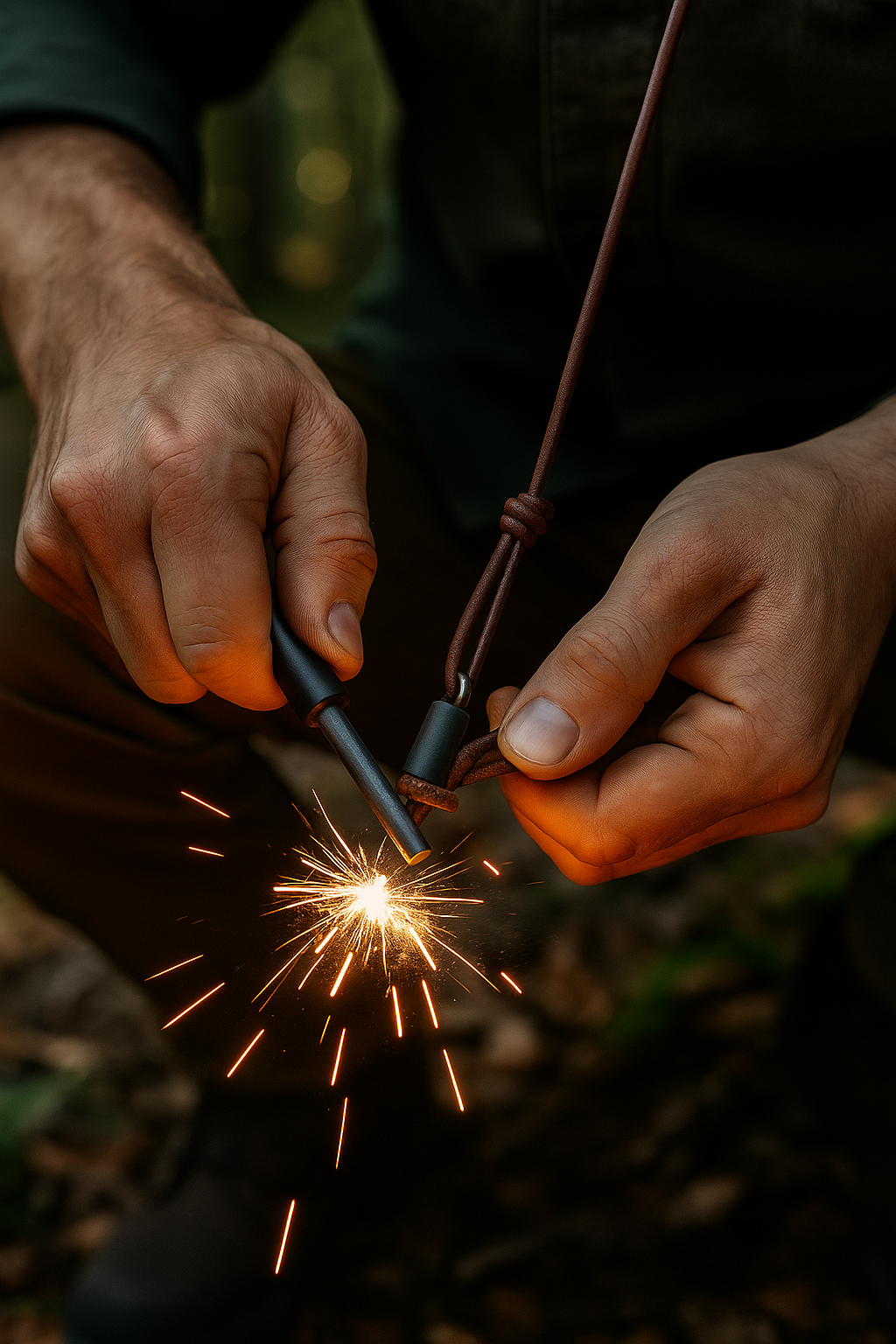 Vaelo IgniteCore Fire Starter Necklace — Wearable Survival, Ready on Command