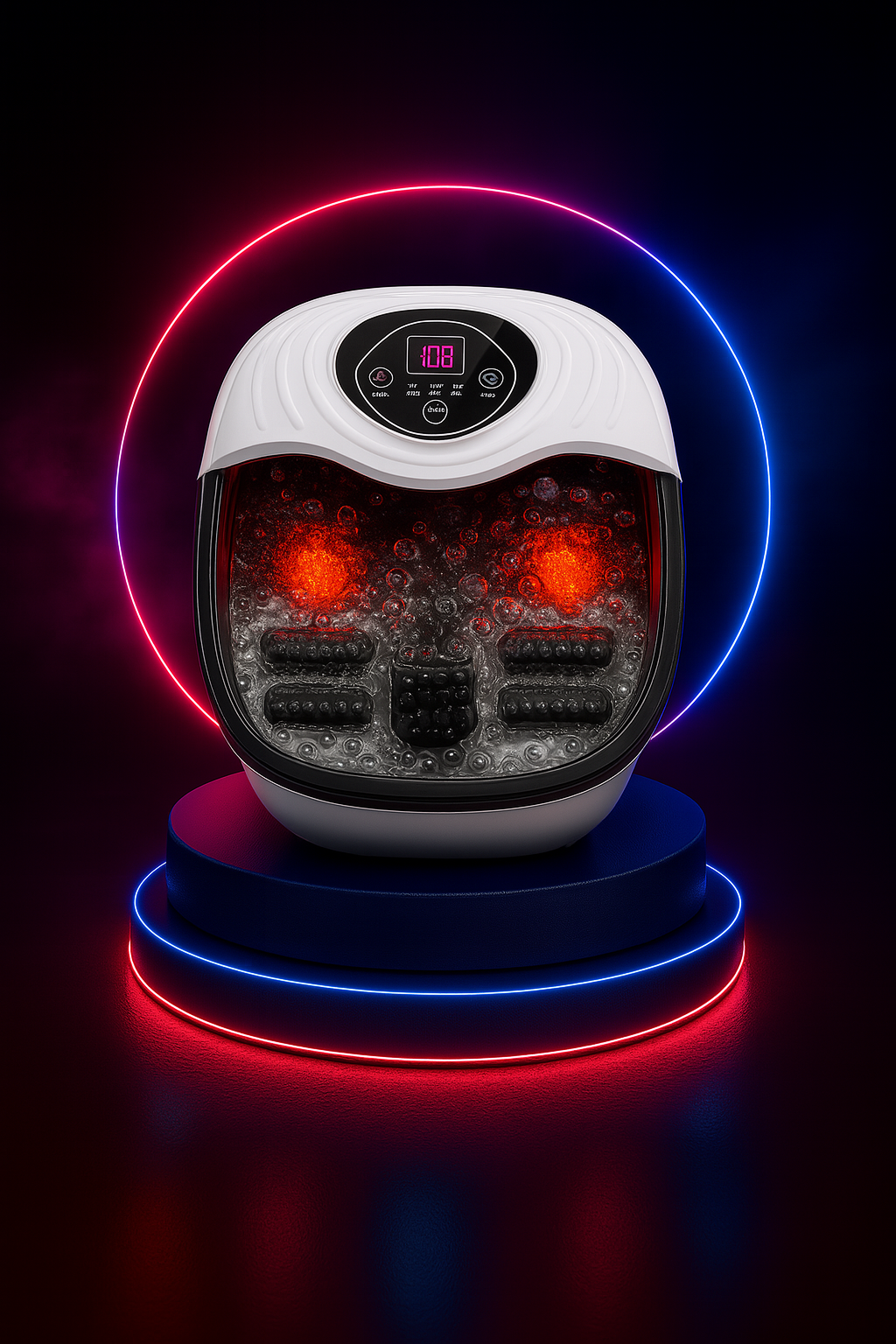 Vaelo DeepSoothe Foot Spa – Heated Bubbles, Red Light Therapy & Acupressure Massage with Tea Tree Salt