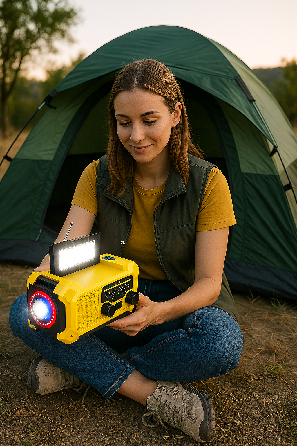 Vaelo CrankGuard 10000 – Solar Hand Crank Radio & Emergency Power Hub