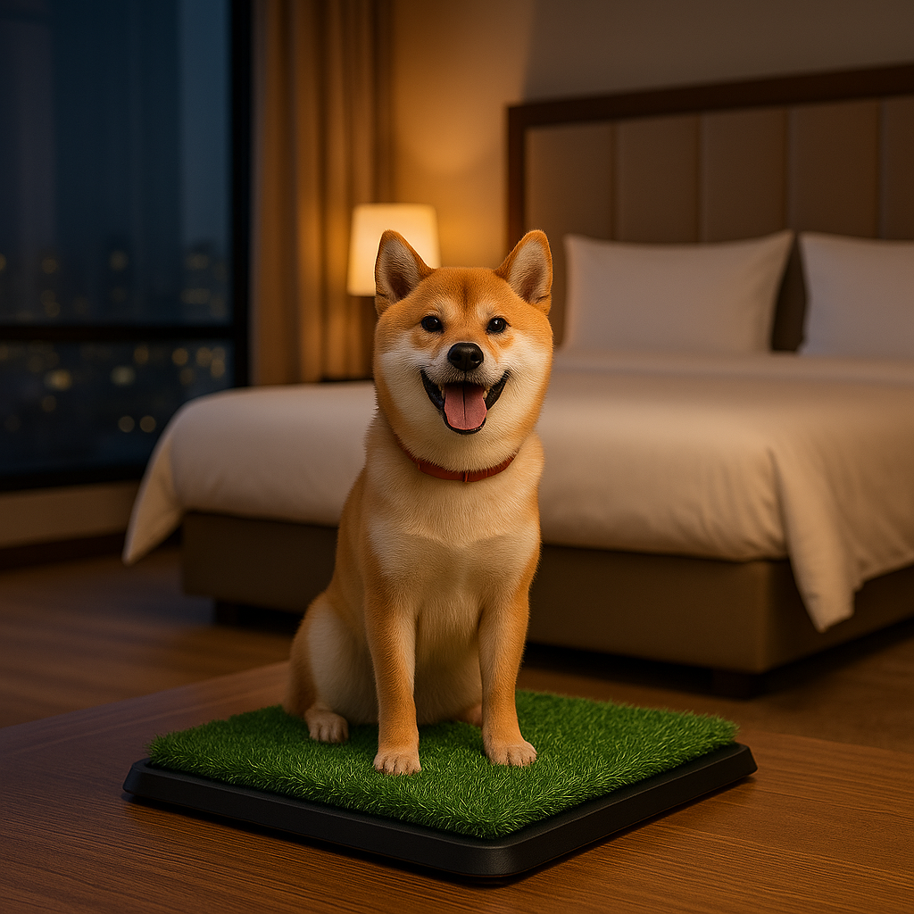 Vaelo PlushGrass 4-Layer Dog Potty Pad with Leak-Proof Tray | 20" × 30"