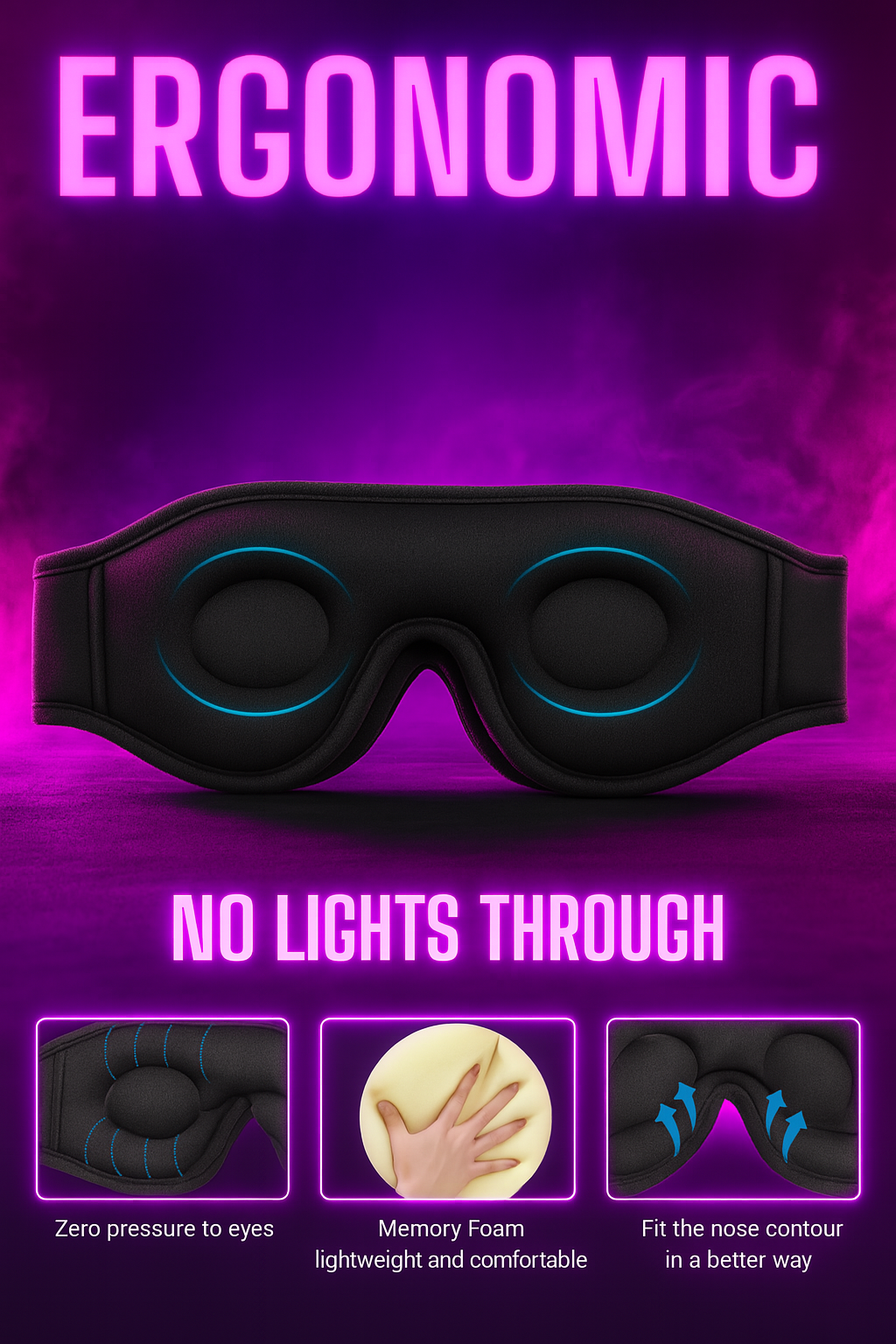 NightEcho Sleep Mask with Bluetooth Sound