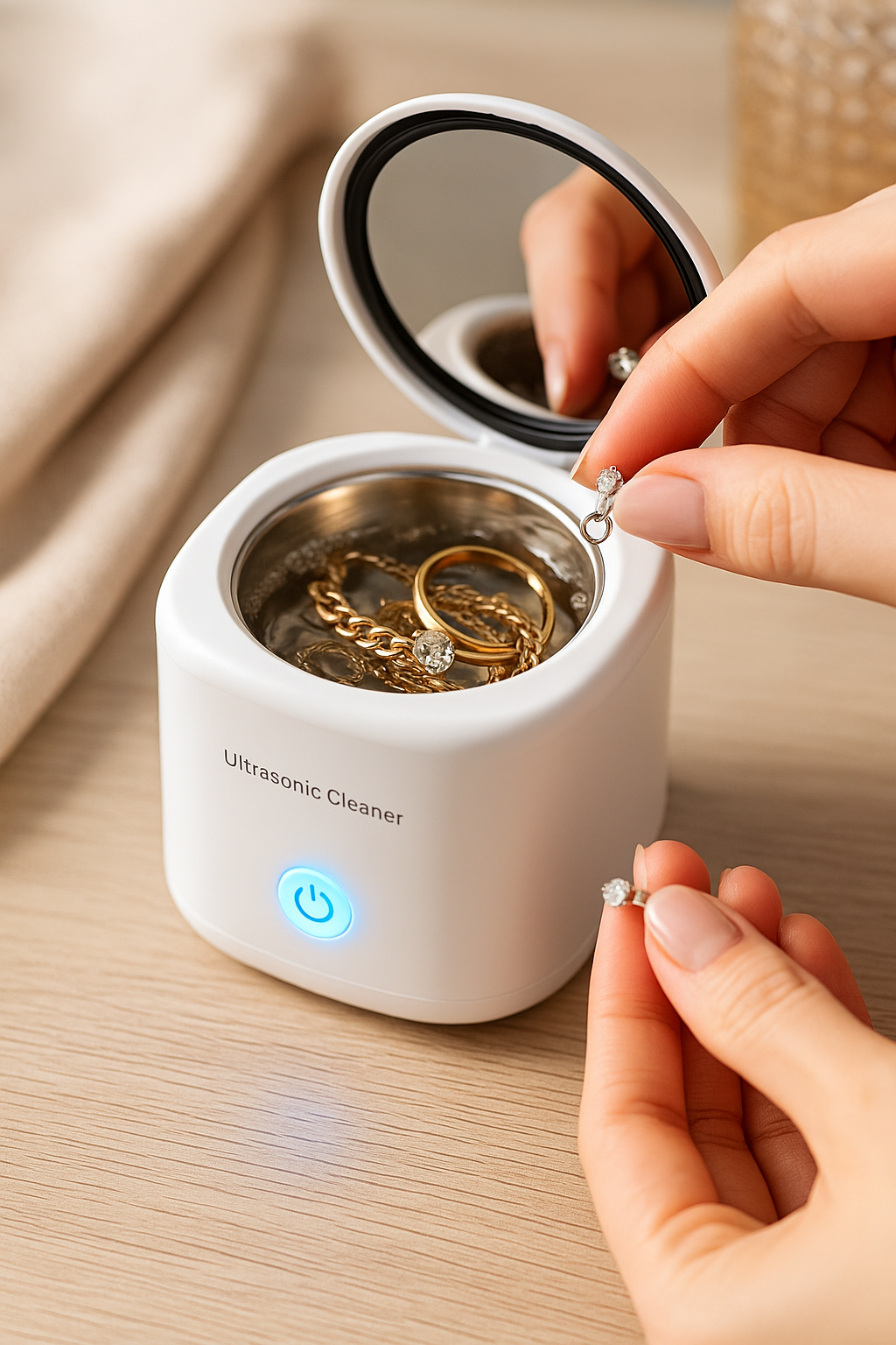 UltraGlow Sonic Cleanser (Mini Ultrasonic Jewelry & Denture Cleaner)