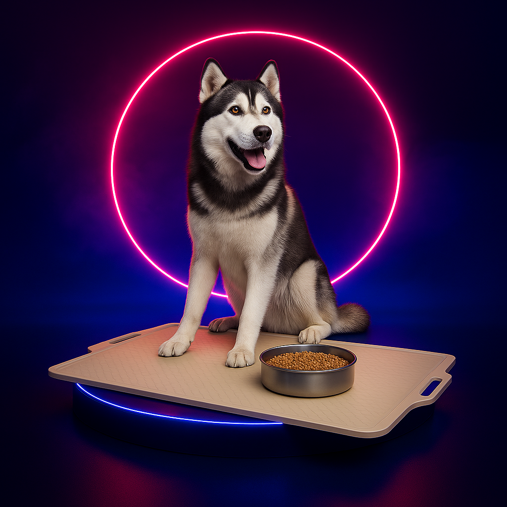 Vaelo PawGuard XL Silicone Pet Mat — Oversized Spill Barrier for Large Dogs