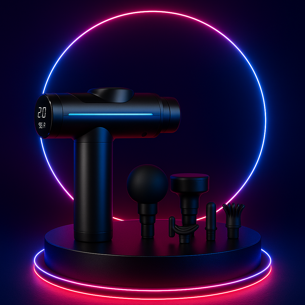 Vaelo Deep Relief Premium Massage Gun – LED Smart Display | 6 Heads | 20 Speeds