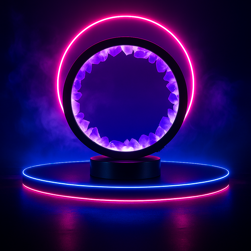 AuraGlow Crystal Fan Lamp – Light, Flow, and Healing in One