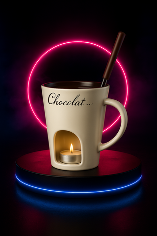 Vaelo Ceramic Chocolate & Cheese Hot Pot Mug — Multi-Use Dessert Server