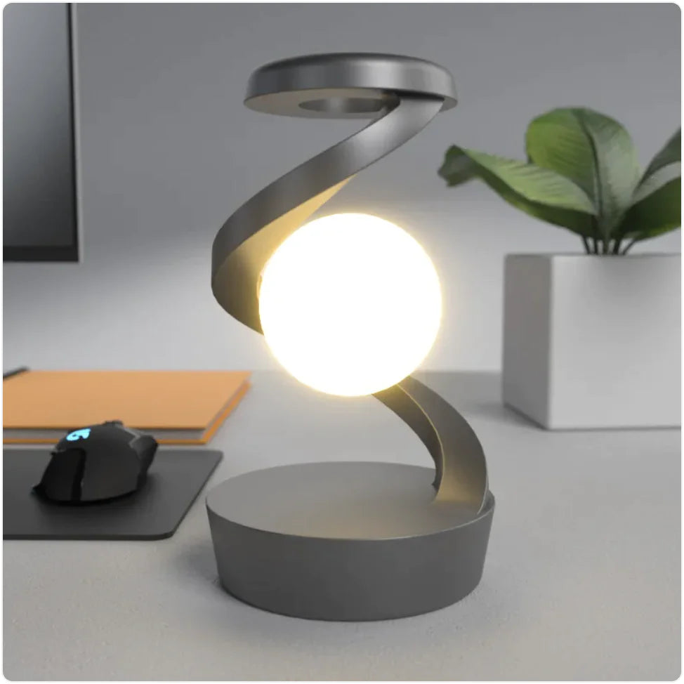 Vaelo OrbitGlow Wireless Desk Lamp — Futuristic Light. Fluid Form. Functional Power.