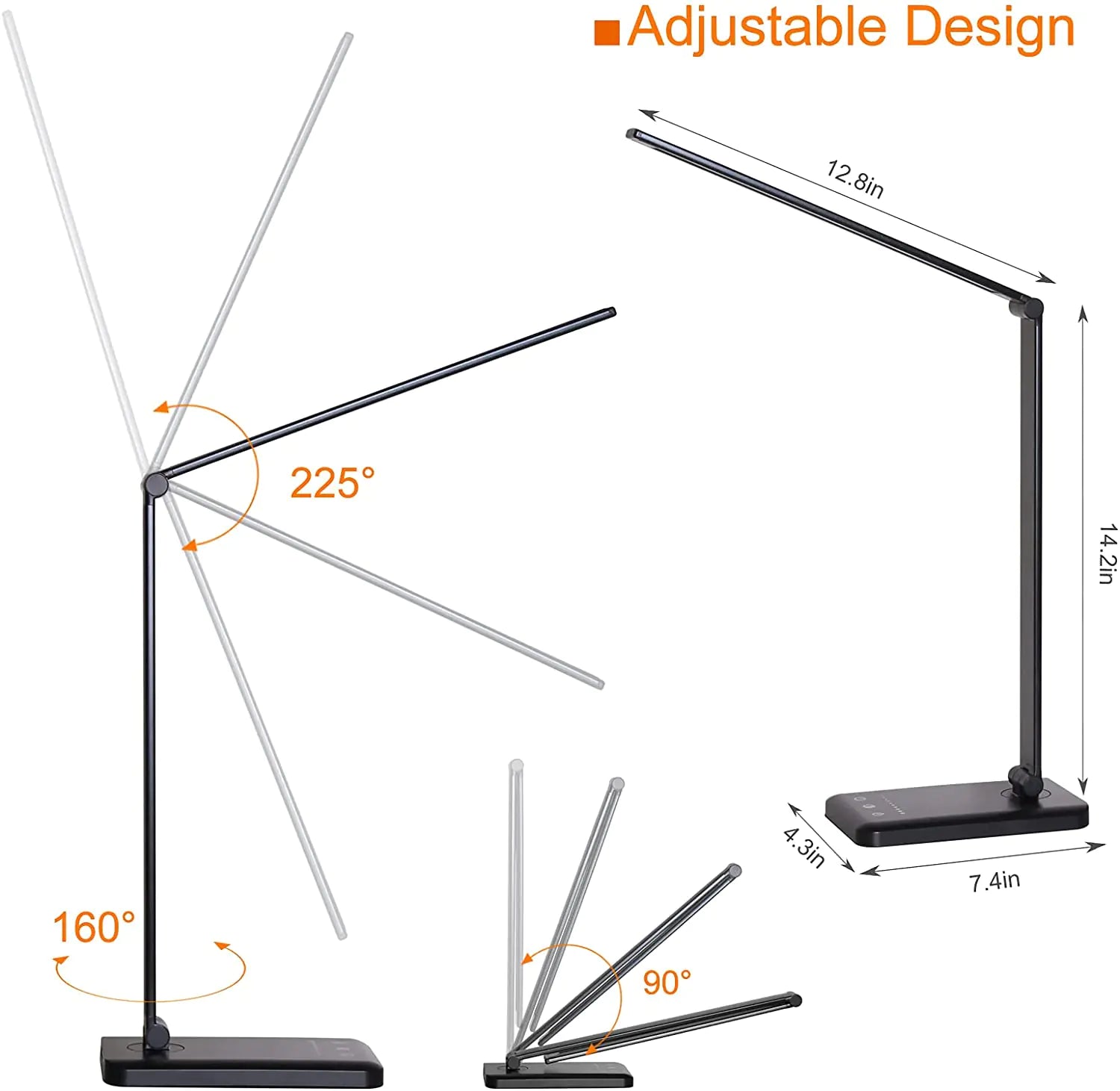 Vaelo GlideBeam LED Desk Lamp — Wireless Charging Base + 5 Adaptive Light Modes