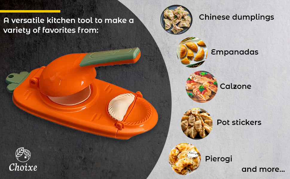 Vaelo PressCraft 2-in-1 Dumpling & Pastry Mold – Manual Dough Press for Empanadas, Pierogies, Ravioli & More