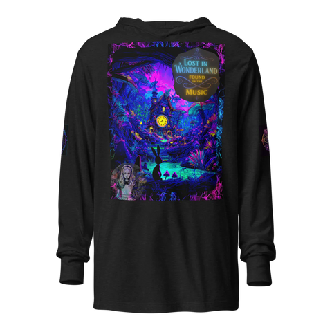 Unisex Hooded Long Sleeve Tee — Ian Naccashian | Falling Down the Hole