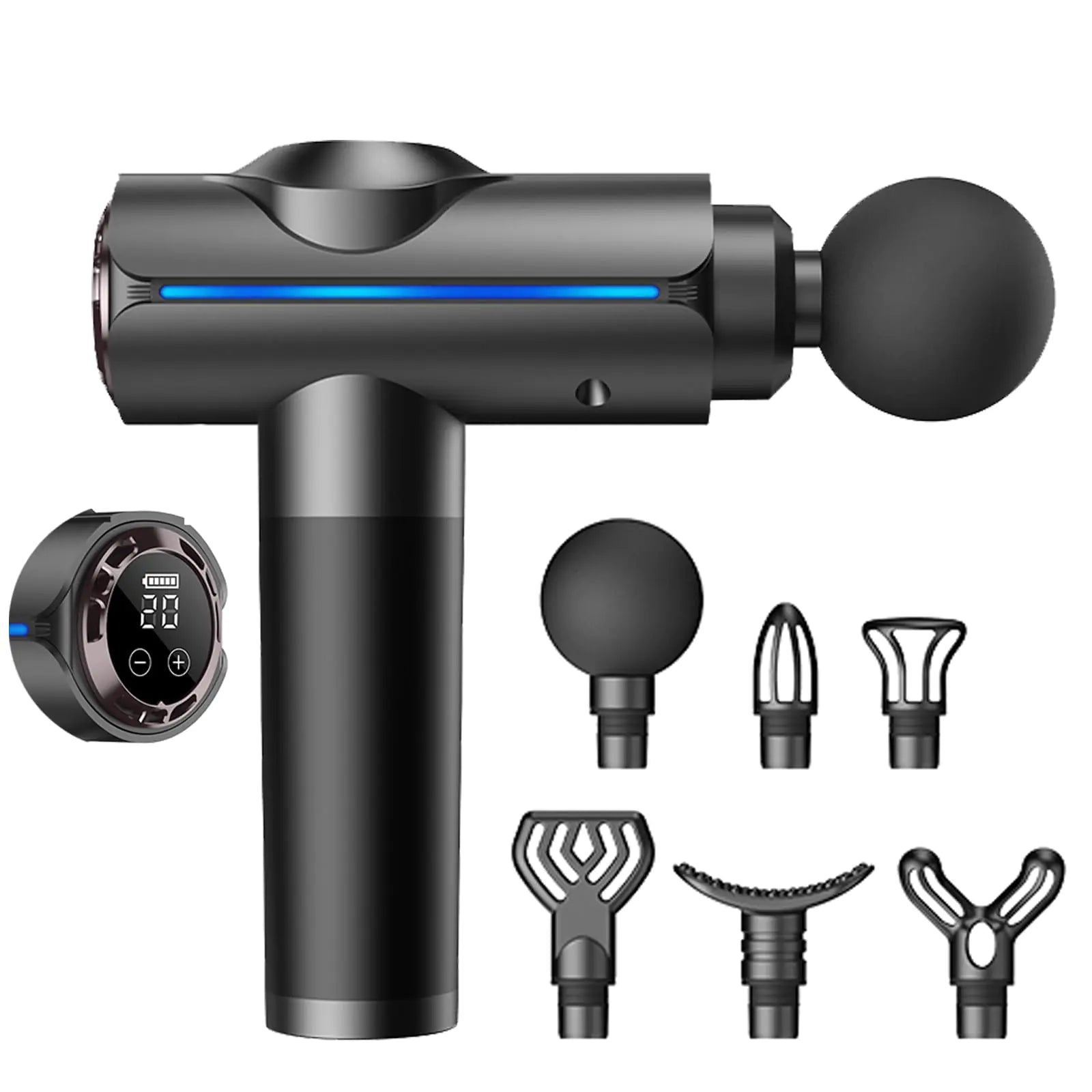 Vaelo Deep Relief Premium Massage Gun – LED Smart Display | 6 Heads | 20 Speeds
