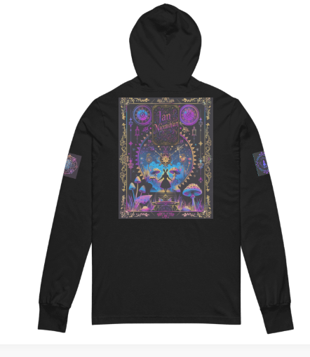 Unisex Hooded Long Sleeve Tee — Ian Naccashian | Falling Down the Hole