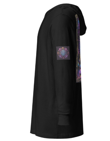 Unisex Hooded Long Sleeve Tee — Ian Naccashian | Falling Down the Hole