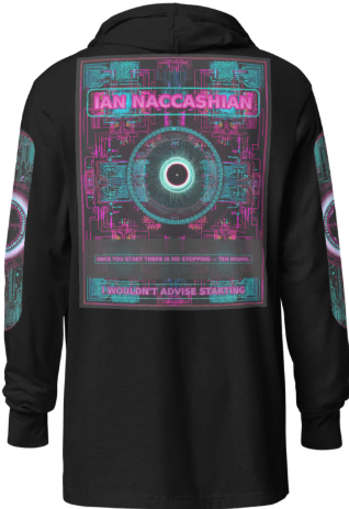 Unisex Hooded Long Sleeve Tee — Ian Naccashian | Programmed to Smile