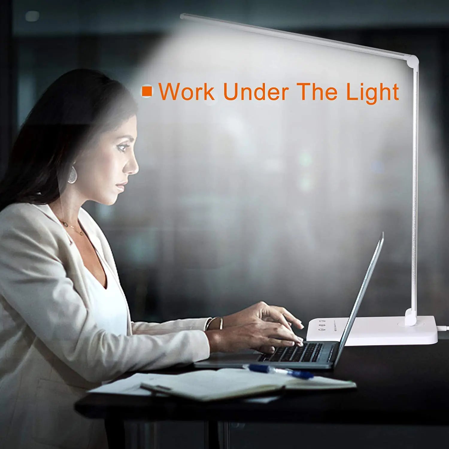 Vaelo GlideBeam LED Desk Lamp — Wireless Charging Base + 5 Adaptive Light Modes
