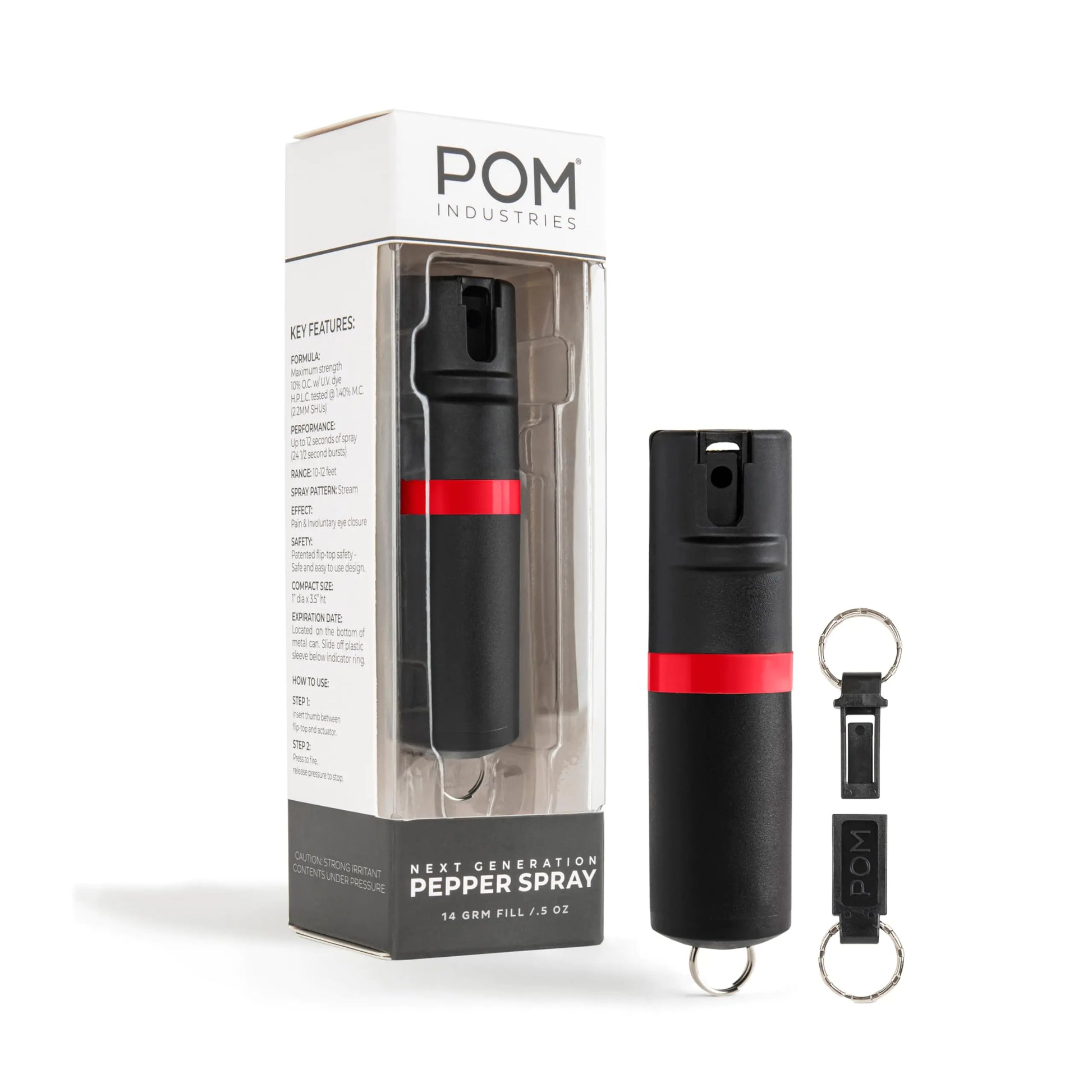 Vaelo QuickRelease OC Pepper Spray Keychain – Flip-Top Safety with 12ft Range & UV Dye