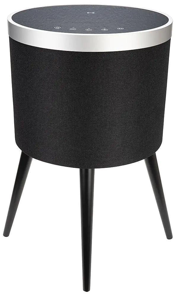 Vaelo PulseArc Smart Sound Table — 360° Bluetooth Speaker with Wireless Charging & Glass Top
